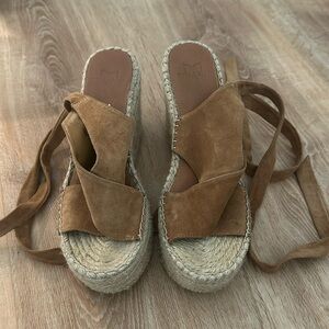 Marc Fisher Suede Wrap Wedge